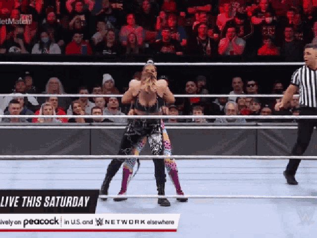 a wrestling match is live on peacock in the us and network elsewhere