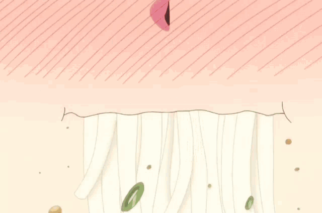 a girl with horns is eating a bowl of noodles with chopsticks