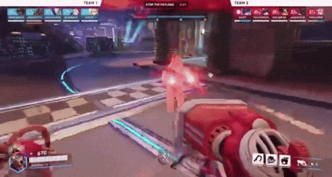 a video game is being played between two teams one of which is called team 1