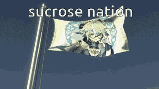 a banner with a picture of a girl and the words sucrose nation