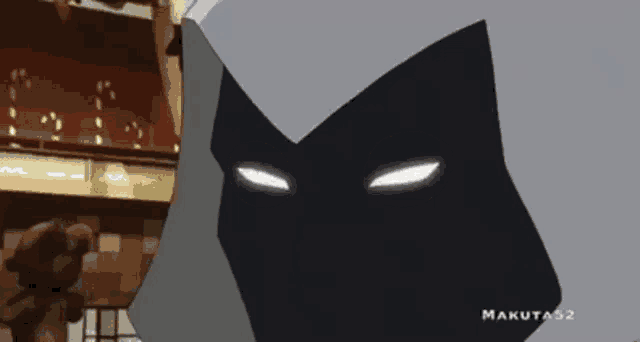 a close up of a cartoon character 's face with the name makuta52 written below it
