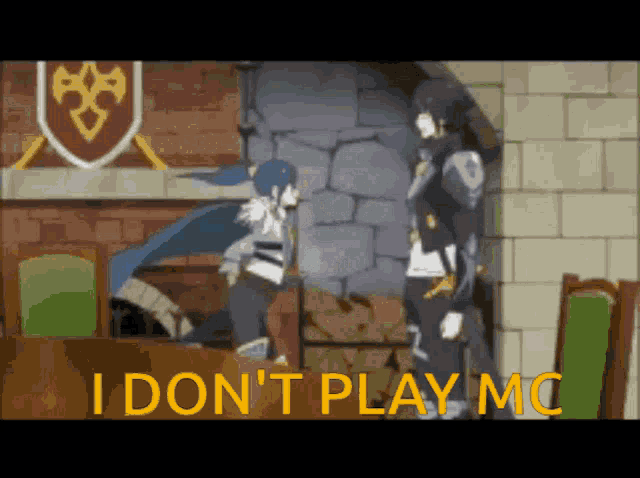 a cartoon scene with the words i don t play mc
