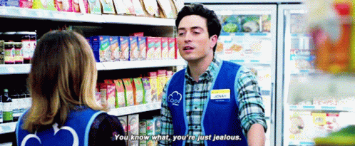 Superstore Jonah Simms GIF - Superstore Jonah Simms You Know What Youre Just Jealous GIFs