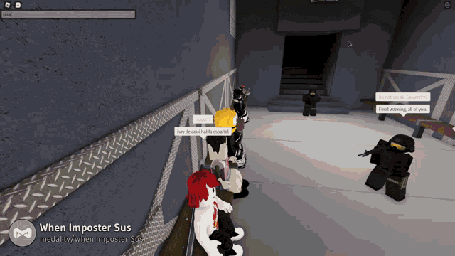 a video game called when imposter sus is being played