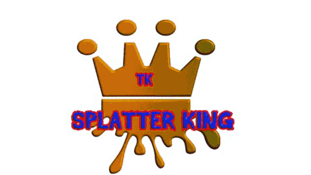a purple logo for tk splatter king