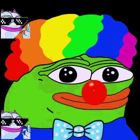 Pepe Rainbow Clown GIF - Pepe Rainbow Clown GIFs