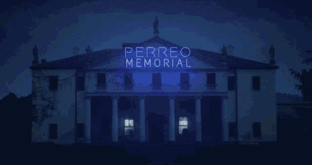 a large building with perreo memorial written on the front