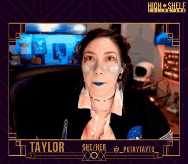 a picture of a woman with the name taylor written on it