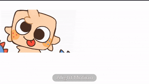 a picture of a cartoon character with the words alight motion at the top