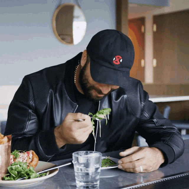 Lets Eat Kyle Van Noy GIF - Lets Eat Kyle Van Noy Having Salad GIFs