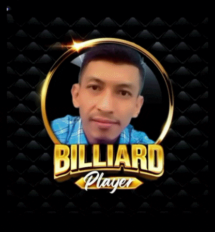 a veno 8 billiard player men logo with a pool ball on a green background