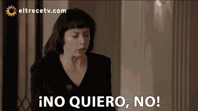a woman says ino quiero no in a foreign language