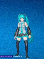 hatsune miku is holding a red umbrella in a video game