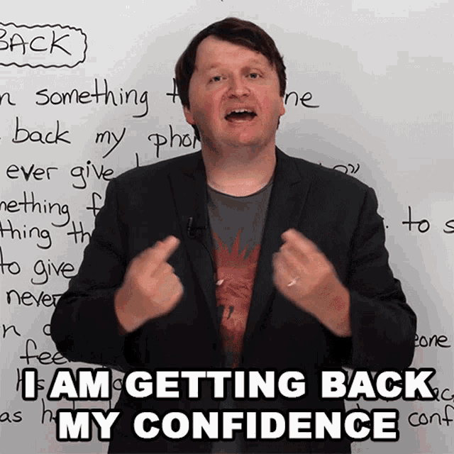 I Am Getting Back My Confidence Alex GIF - I Am Getting Back My Confidence Alex Learn English With Alex GIFs