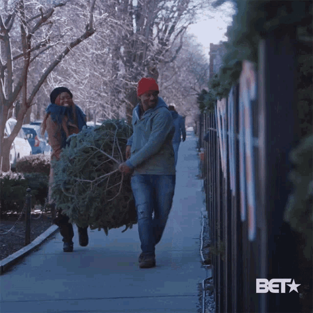 Carrying A Tree Smiling GIF - Carrying A Tree Smiling Tree GIFs