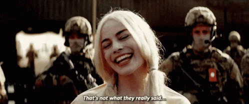 Harley Quinn Thats Not What They Really Said GIF - Harley Quinn Thats Not What They Really Said Dc GIFs