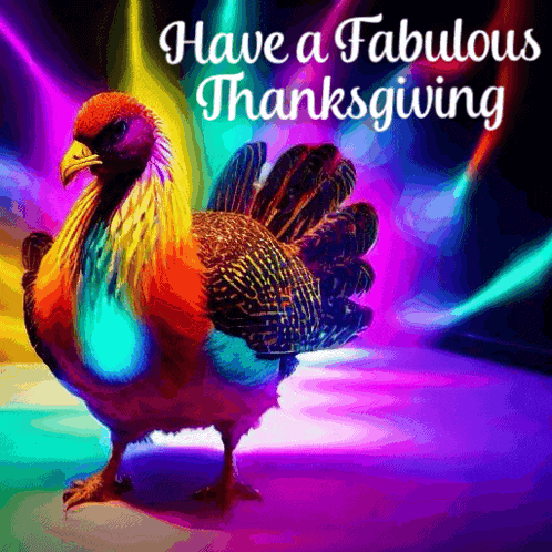 a colorful turkey with the words have a fabulous thanksgiving written above it
