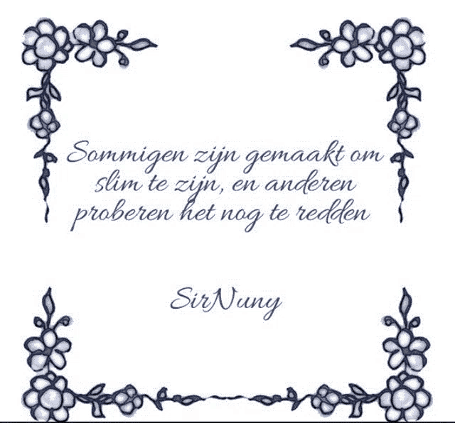 a blue and white floral frame with a quote by sir nancy