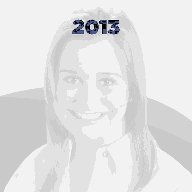 a picture of a woman with the year 2013 written on it