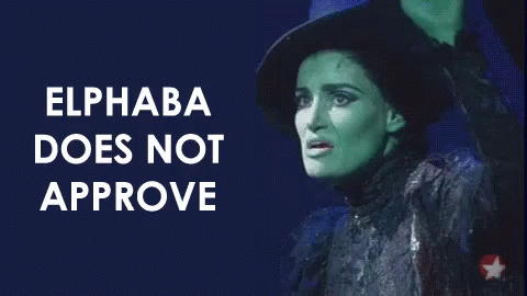 Wicked Elphaba GIF - Wicked Elphaba Does Not Approve GIFs