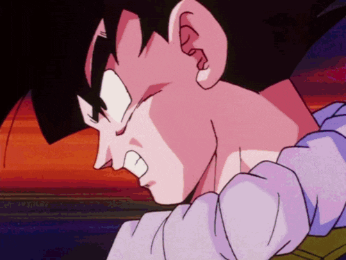 a close up of a cartoon character with a purple shirt on