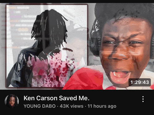 a video of ken carson saved me has 43k views 11 hours ago