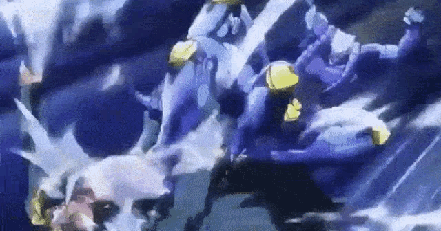 a painting of a person flying through the air .