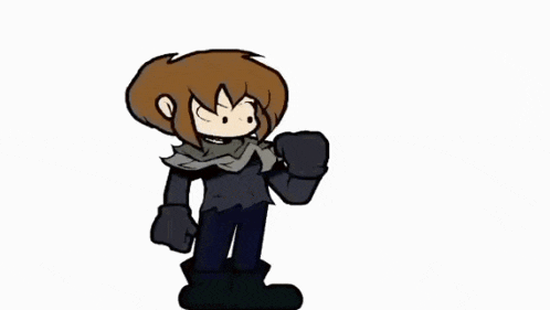 a cartoon of a person with a black fist