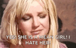 a woman is crying and saying yes ! she is a mean girl ! i hate her .