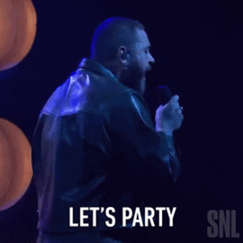 Lets Party Post Malone GIF - Lets Party Post Malone Saturday Night Live GIFs
