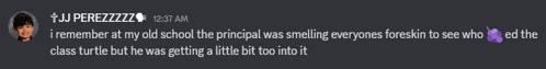 a screenshot of a message from jj perezzzzzz