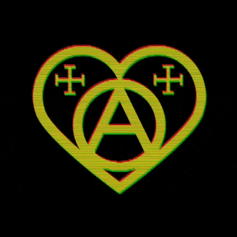 a heart with the letter a in the center