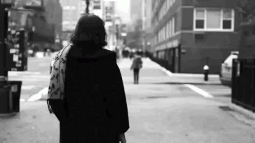 Black And White Turn And Look GIF - Black And White Turn And Look What GIFs