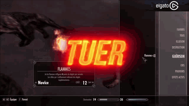 a screenshot of a video game shows the word bruler