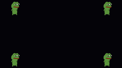 a black background with frogs and the words hui hui dupa dupa gojo
