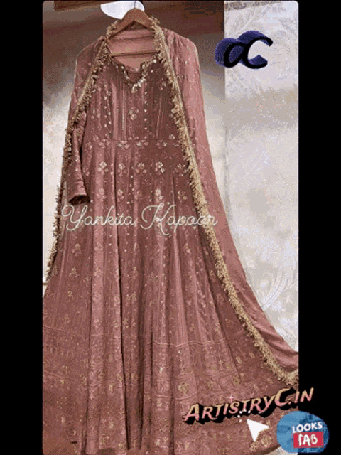 Georgette Gown Sequence Gown GIF