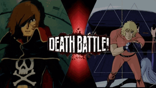 a poster for a video game called death battle with a skull and crossbones on it