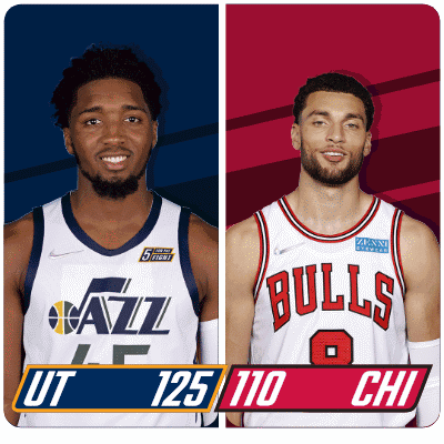Utah Jazz (125) Vs. Chicago Bulls (110) Post Game GIF