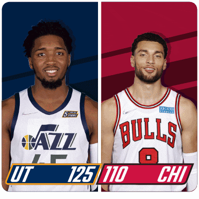 two basketball players from the utah jazz and chicago bulls