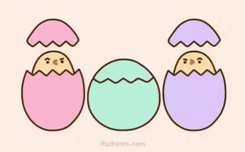 Pusheen Está En Un Huevo De Pascua GIF - Feliz Pascua Pascuas Huevos GIFs