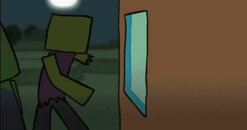 a cartoon of a zombie with a huge mouth