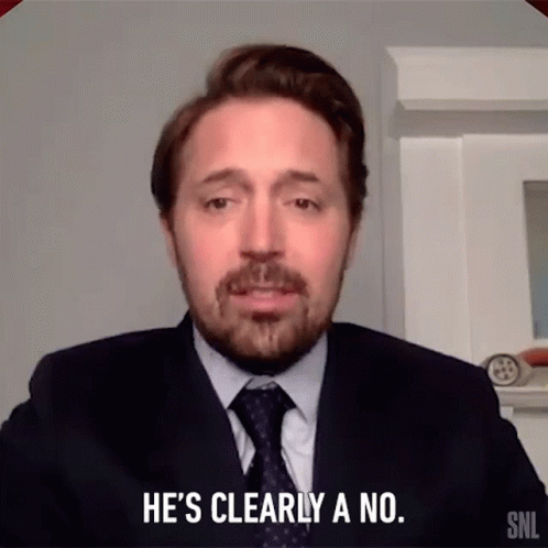 Hes Clearly A No Beck Bennett GIF - Hes Clearly A No Beck Bennett Saturday Night Live GIFs