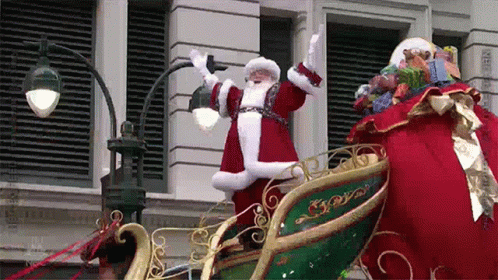 Hey There Santa Claus GIF - Hey There Santa Claus Macys Thanksgiving Day Parade GIFs
