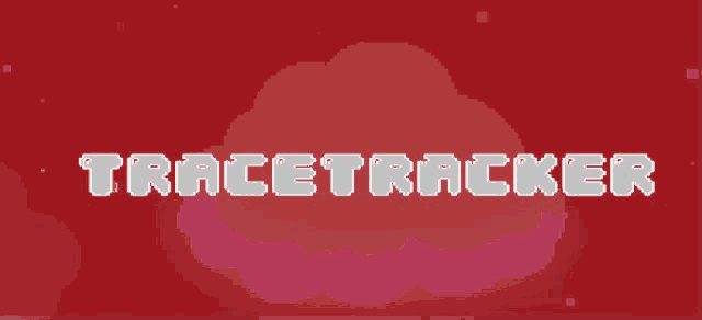 a red background with the word tracetracker in white letters