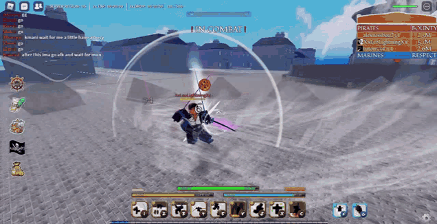 a screenshot of a video game with the words in combat on the top