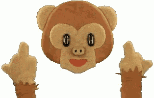 a stuffed monkey wearing gloves and a monkey mask