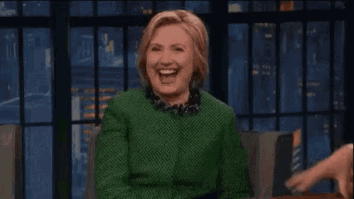 Hillary Clinton Laughing GIF