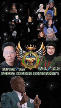 a forsa legend community advertisement with a man giving a thumbs up