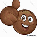 a cartoon smiley face giving a thumbs up