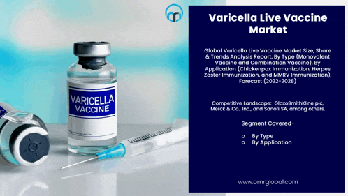 a bottle of varicella vaccine next to a syringe on a table
